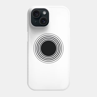 Black Circle Geom Phone Case