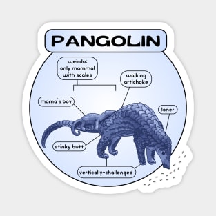 Vertically-Challenged Pangolin Magnet