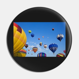 Vibrant Hot Air Balloons Pin