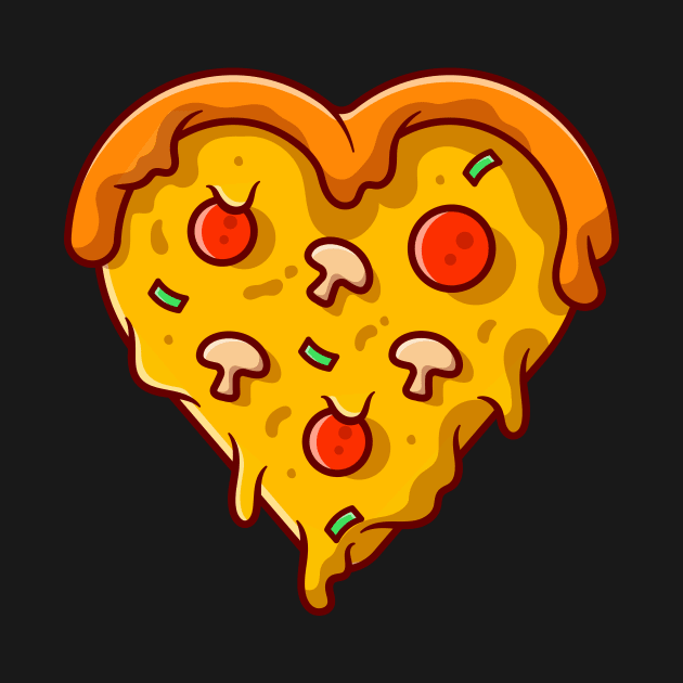 Love Pizza Cartoon Illustration by Catalyst Labs