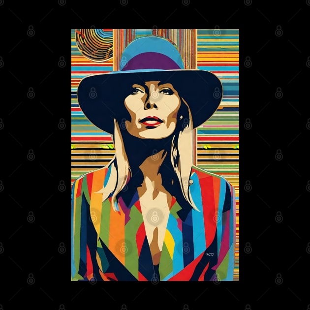 Art Deco Joni Mitchell by ROH-shuh