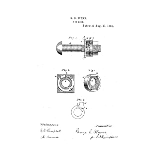 Nut lock Vintage Patent Hand Drawing T-Shirt