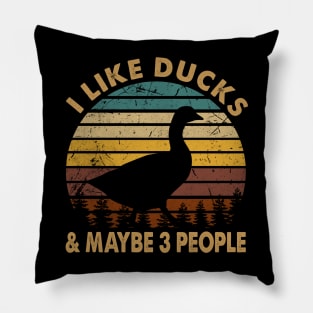 Pondside Pizzazz Duck Shirt for Wetland Wanderers Pillow
