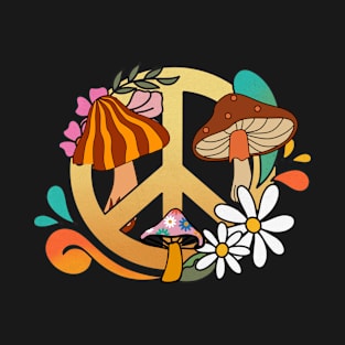 Mushroom Peace Sign T-Shirt