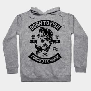 Fish Naked Funny Fishing Hoodies for Men Large Black 