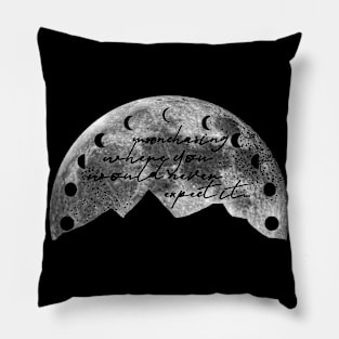 Mountains, Moon Phases On The Moon, MOONCHASING Pillow