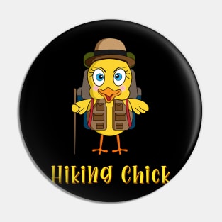 Hiking Chick Pin