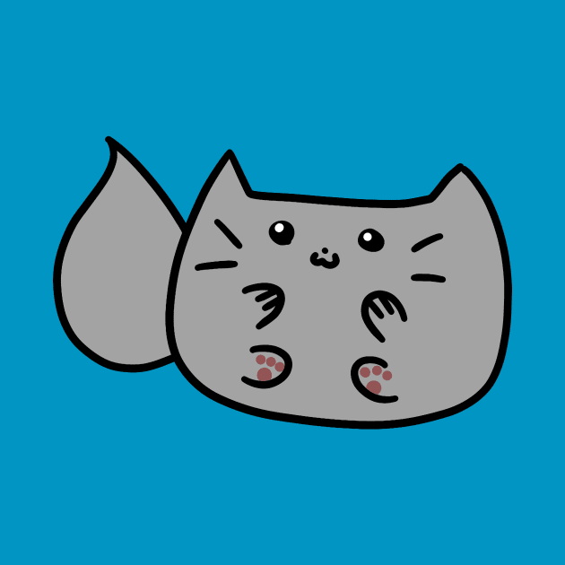 Fluffy Gray Cat by saradaboru