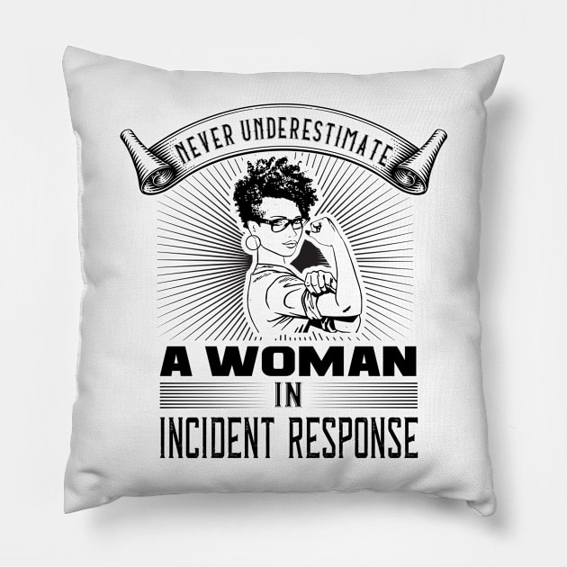 Never Underestimate a Woman in Incident Response Pillow by DFIR Diva