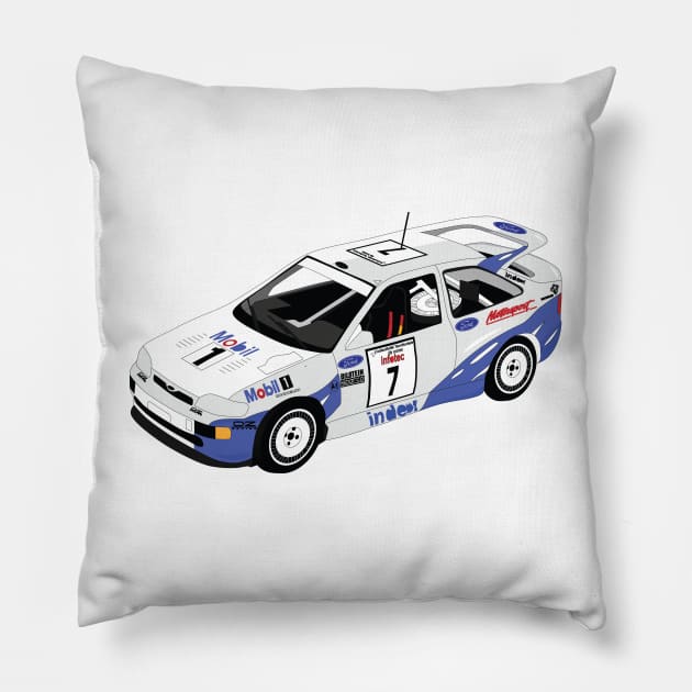 Ford Escort 7 Pillow by kindacoolbutnotreally