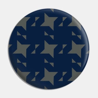 Navy Blue Mississippi Patchwork Pattern Pin