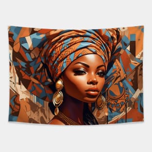 African Woman Graffiti Style design Tapestry