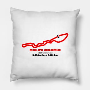 Saudi Arabia Track Graphic Pillow