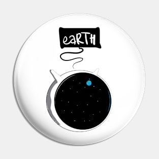 Space Earth Pin