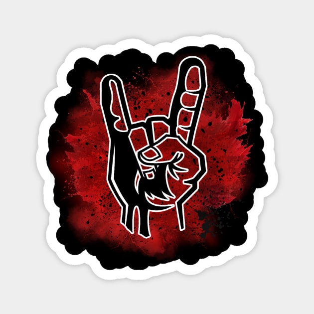 Horns Up Magnet by unrefinedgraphics