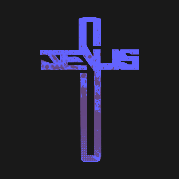 Purple Jesus Cross by AlondraHanley