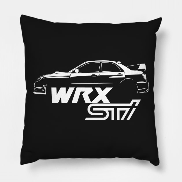 Subaru WRX STI 2010 Vintage Pillow by autoblastid