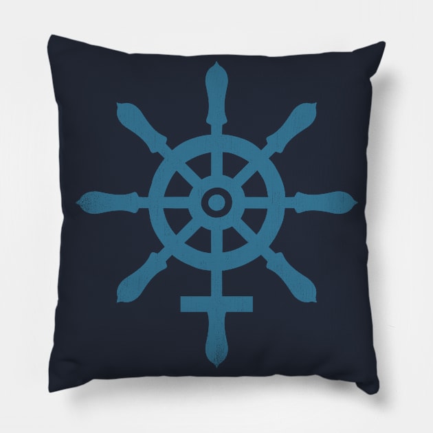 Women Sailors Ships Wheel Female Symbol Sailing Gift Pillow by SeaLAD