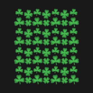 Green Clover Pattern T-Shirt