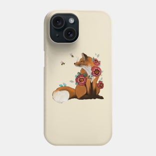 Floral Fox and the Bees Phone Case