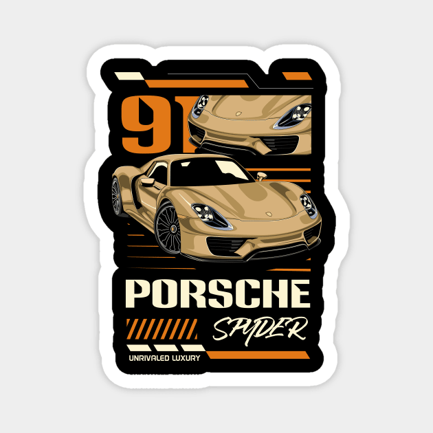 918 Spyder Porsche Magnet by Harrisaputra