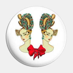 Haired girl Pin