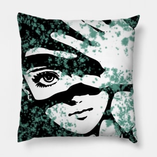 Punk Fashion Style Retro Green Glowing Girl Pillow