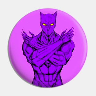 black panther in purple vibranium Pin