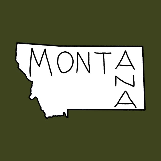 The State of Montana - No Color by loudestkitten