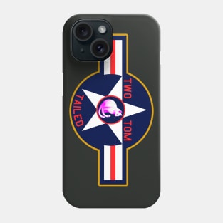 Two Tailed Tom - - Blue USAF - - Yellow Border Phone Case