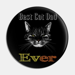 Best Cat Dad Ever Cute Kitten For Daddy Birthday Pin