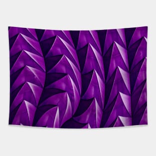 Purple Pyramid Geometric Pattern Tapestry