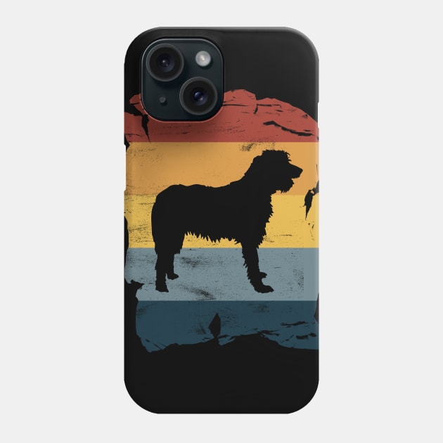 Irish Wolfhound Distressed Vintage Retro Silhouette Phone Case by DoggyStyles