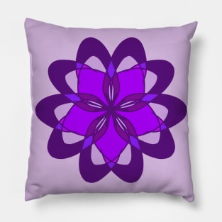 Geometric Purple Flower Pillow