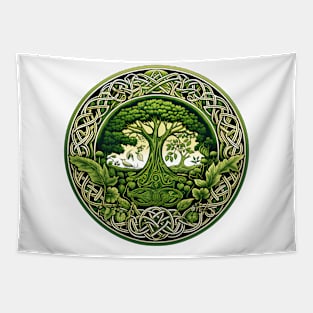 Ireland - Emblem with world tree and nature - Celtic Tapestry