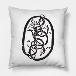 Viking Runestone Black | Hillersjö Stone, Sweden Pillow