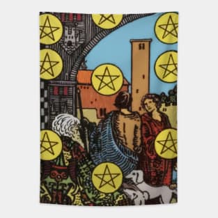 Tarot Card = Ten of Pentacles Tapestry