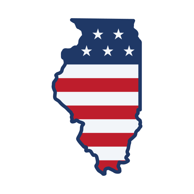 Stars and Stripes Illinois by SLAG_Creative