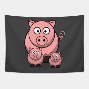 Mamma and Baby Pigs Tapestry