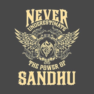 Sandhu Name Shirt Sandhu Power Never Underestimate T-Shirt