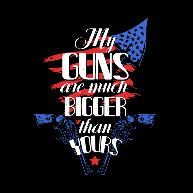 Gun Owner Gun Lover Pistols USA Flag Guns by Foxxy Merch