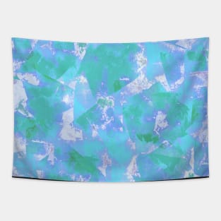 Abstract Swatches in Pastel Blue & Green Tapestry