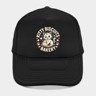 Kitty Biscuits Bakery - Perfect gift for cat lovers, bakers, cozy homebodies, and anyone obsessed with cute kneading kitty art. Hat