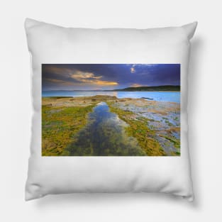 Rockpool sunset Pillow