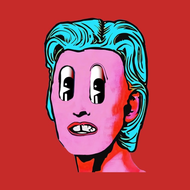 Horrible Retro Pop Art 2 | Alternate Universe Surreal LSD Design | Pink Face by Tiger Picasso