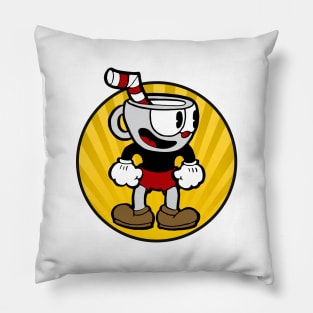 cuphead circle Pillow