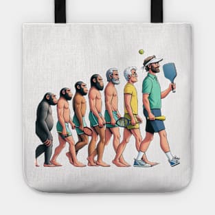 Pickleball Evolution of Man Design T-Shirt Tote