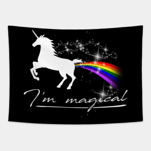 'I am Magical Unicorn Fart' Funny Rainbows Gift Tapestry