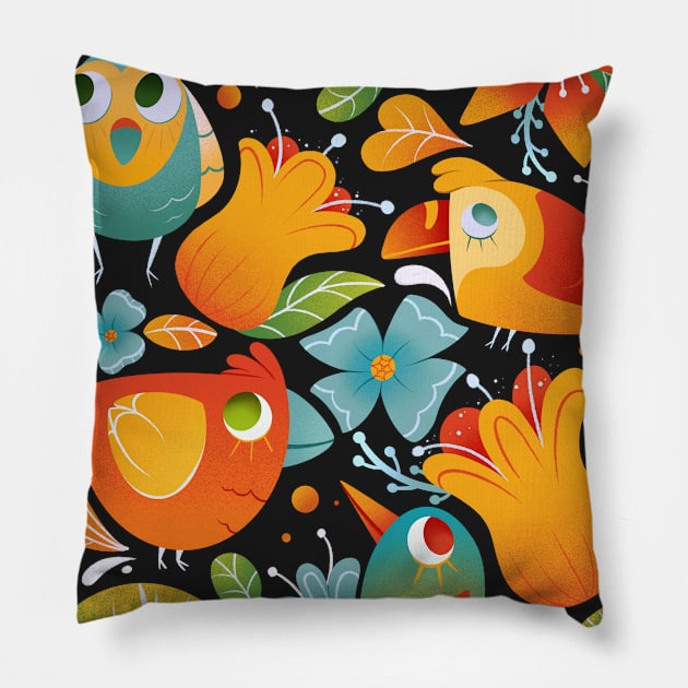 Birds from nature Pillow by itscynderela