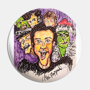 Faces of Jim Carrey Pin